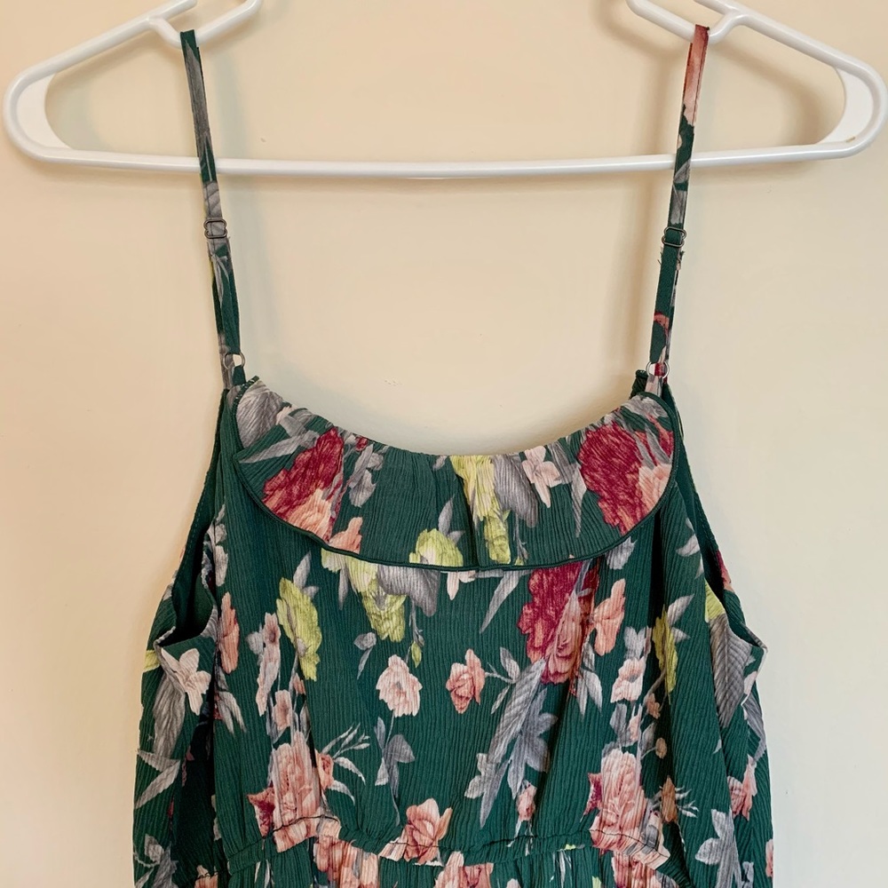 🆕 Forever 21 Floral Maxi Dress - Green - Picture 4 of 7